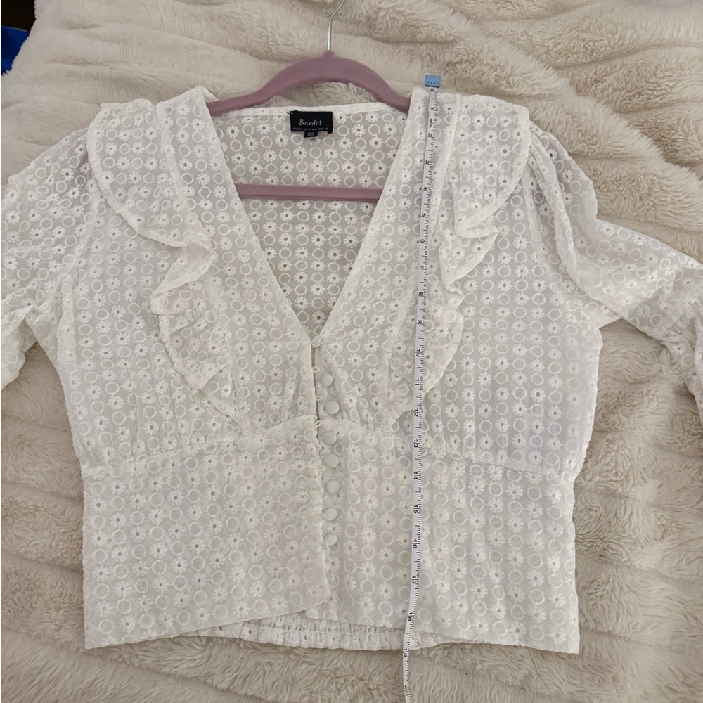 Bardot White Eyelet Blouse - Picture 6 of 7